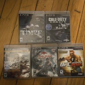 PS3 Video Game Bundle Set Of 5 Video Games